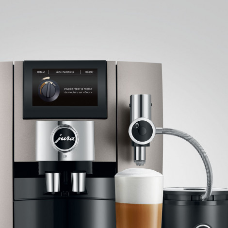 JURA J8 Midnight Silver täysautomaattinen kahvikone – musta/harmaa