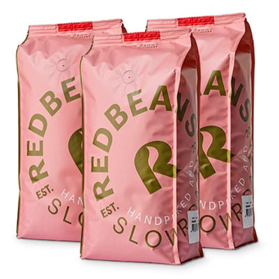 Coffee beans set Redbeans Gold Label Organic, 3 kg