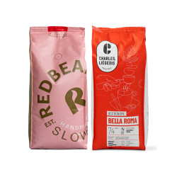 Kafijas pupiņu komplekts Gold Label Organic + Bella Roma