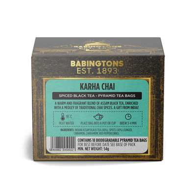 Juodoji arbata Babingtons Karha Chai, 18 vnt.
