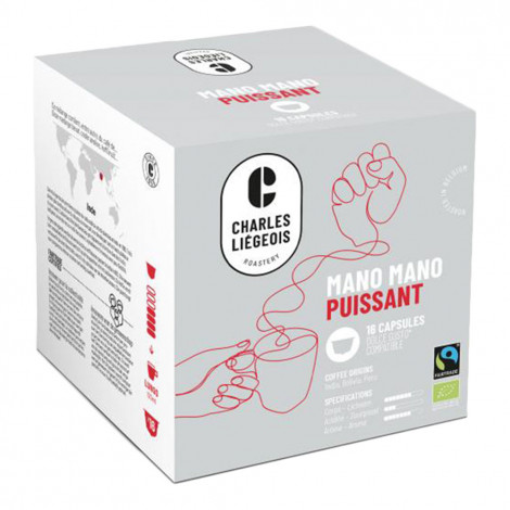 Dolce Gusto® koneisiin sopivat kahvikapselit Charles Liégeois Mano Mano Puissant, 16 kpl.