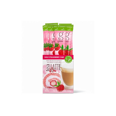 Herbaciany napój rozpuszczalny g’tea! Tea Latte Wild Strawberry Cake, 10 szt.