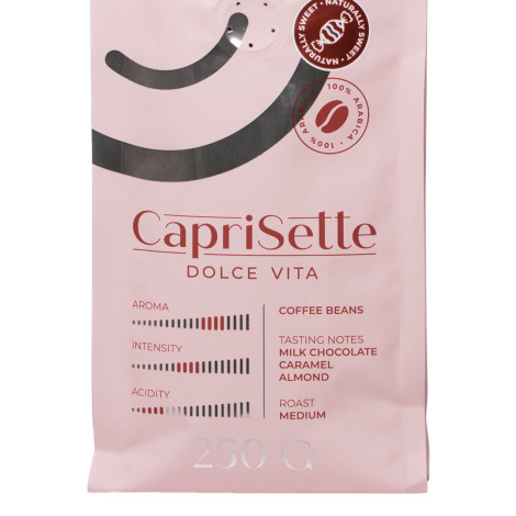 Coffee beans Caprisette Dolce Vita, 250 g