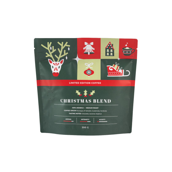 Limitowana edycja świątecznej kawy ziarnistej Christmas Blend Reindeer Spirit, 200 g