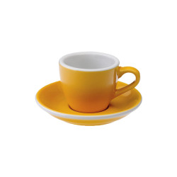 Espressokopp med ett underlägg Loveramics Egg Yellow, 80 ml
