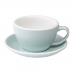 Café Latte tass alustassiga Loveramics "Egg River Blue", 300 ml