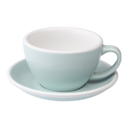 Café Latte kuppi ja lautanen Loveramics ”Egg River Blue”, 300 ml