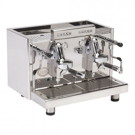 ECM Elektronika Profi Due espresso kavos aparatas, 2 grupių – sidabrinis