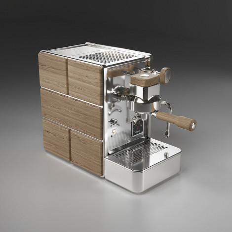Stone Espresso Mine Premium Coffee Machine – Wood Chrome