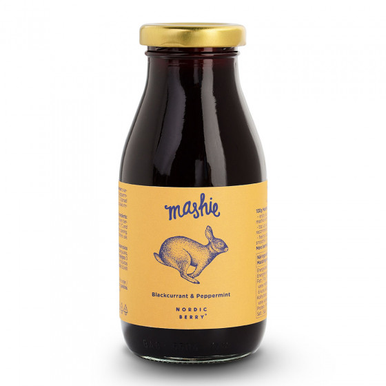Blackcurrant & Peppermint berry puree "Mashie by Nordic Berry", 250 ml Blackcurrant & Peppermint berry puree "Mashie by Nordic Berry", 250 ml