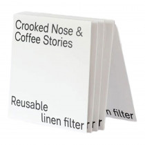 Reusable linen filter for V60 coffee drippers Crooked Nose & Coffee Stories