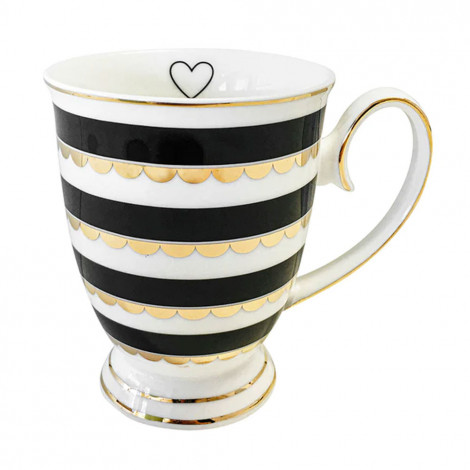 Kubek Bombay Duck Scalloped Black & Gold, 300 ml