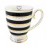 Becher Bombay Duck Scalloped Black & Gold, 300 ml