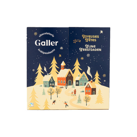 Świąteczne pudełko czekoladowych cukierków i batoników Galler Advent Calendar, 24 szt.