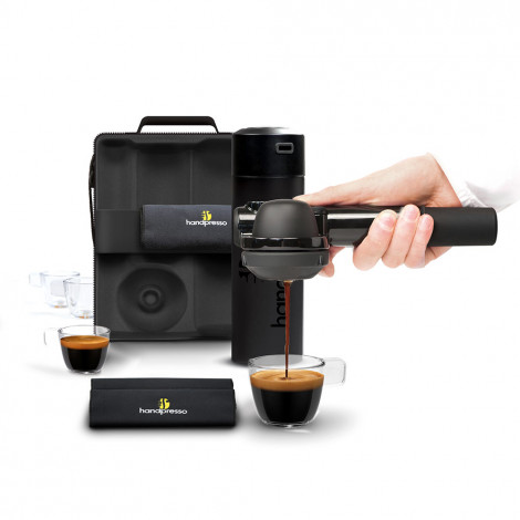Kavos aparato Handpresso „Pump Black“ rinkinys