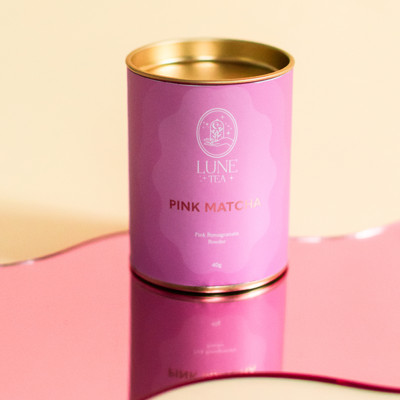 Granaattiomena-teejauhe Lune Tea Pink Matcha, 40 g