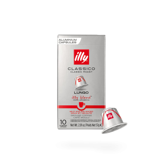 Illy Lungo Classico kaffekapslar till Nespresso&reg;-maskiner, 10 st.