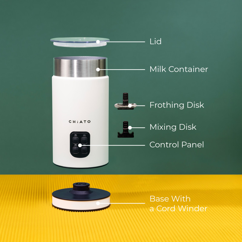 CHiATO milkPLAY Elektrischer Milchaufschäumer
