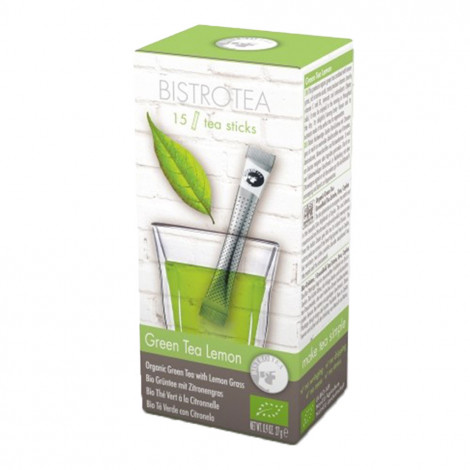 Ekologiška žalioji arbata Bistro Tea Green Tea Lemon, 15 vnt.