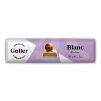 Schokoladenriegel Galler ,,White Praliné, 70 g