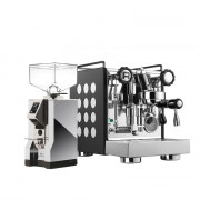 Zestaw do ekspresu do kawy Rocket Espresso Appartamento Black/White + Eureka Mignon Silent Range Specialità 16cr Chrome