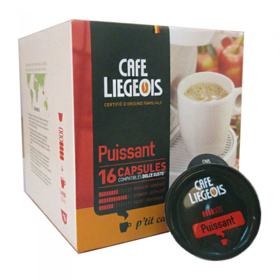 Kavos kapsulės Café Liégeois „Puissant“, 16 vnt. Kavos kapsulės Café Liégeois „Puissant“, 16 vnt.