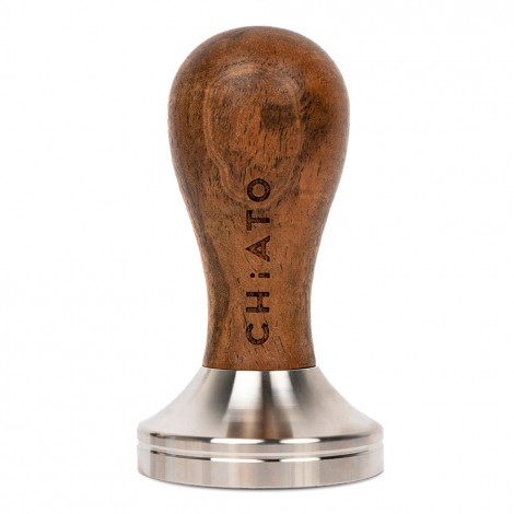 Roestvrijstalen tamper met houten handvat CHiATO, 51 mm