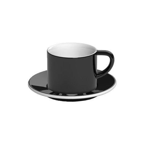Cappuccino cup with a saucer Loveramics Bond Black, 150 ml