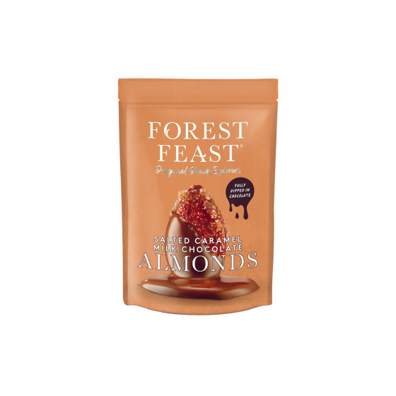 Forest Feast Mandeln umhüllt von Milchschokolade und gesalzenem Karamell, 120 g