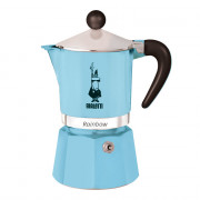 Espressokann Bialetti “Moka Rainbow 3-cup Light Blue”