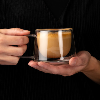 Topeltseinaga sangaga cappuccino klaas CHiATO, 210 ml