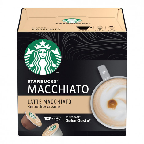 NESCAFÉ® Dolce Gusto® koneisiin sopivat kahvikapselit Starbucks ”Latte Macchiato”, 6+6 kpl.