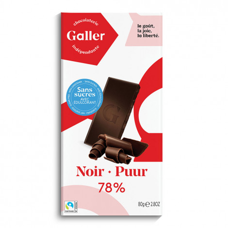 Schokoladentafel Galler Dark no added sugar, 80 g