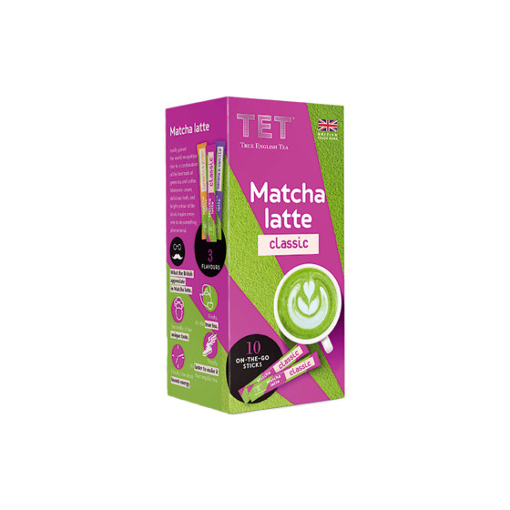 Instant Tea Drink True English Tea Matcha Latte Classic, 10 Pcs.