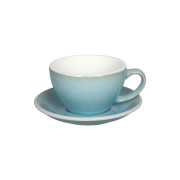 Café latte kopje & schoteltje Loveramics Egg Ice Blue, 300 ml