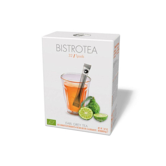 Organic Black Tea Bistro Tea Earl Grey, 32 Pcs.