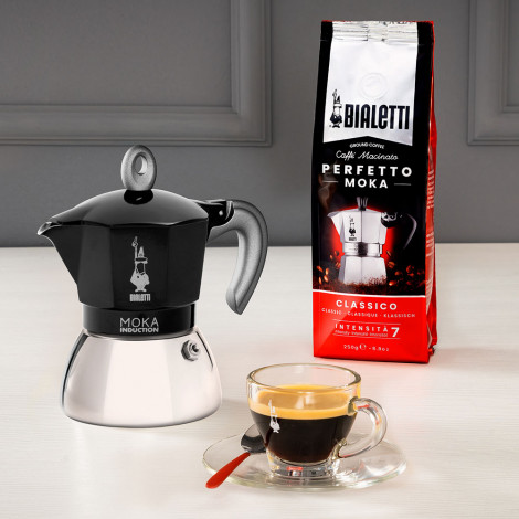 Espresso kafijas kanna Bialetti Moka Induction Black 6 cups