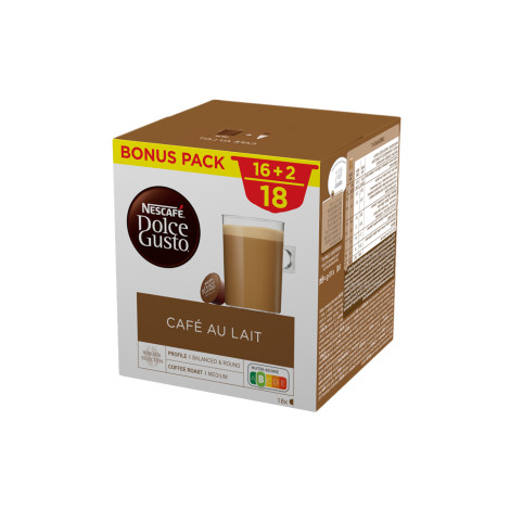 Kavos kapsulės NESCAFE® Dolce Gusto® Café Au lait, 18 vnt.