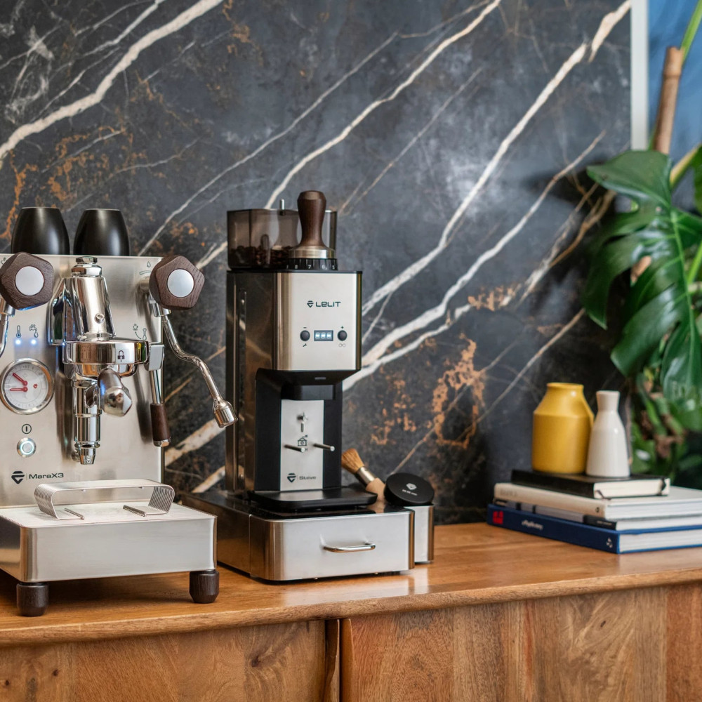 Lelit Steve PM20 Espresso Coffee Grinder - Brushed Stainless Steel