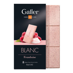 Chocolate tablet Galler “White Raspberry”, 80 g