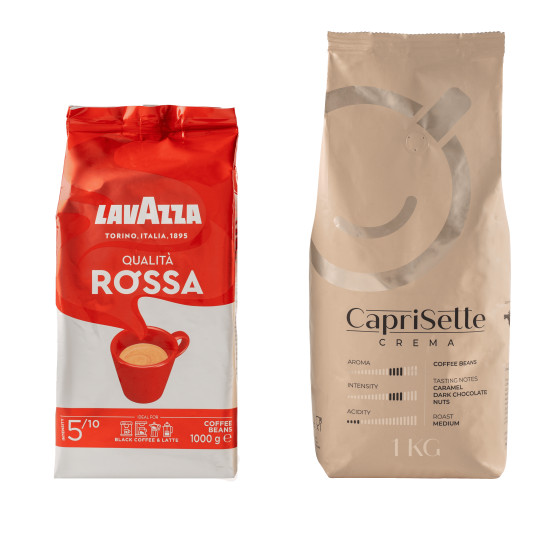 Set koffiebonen Lavazza Qualita Rossa + Caprisette Crema, 2 kg