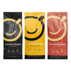 Kavos pupelių rinkinys „Caprissimo trio strong“, 3 kg