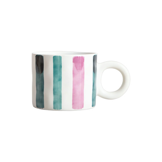 Homla TERNA Coloured Stripes mugg, 350 ml