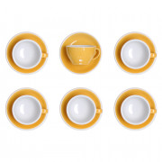 Set von Cappuccino-Tasse mit Untertasse Loveramics „Egg Yellow“, 200 ml, 6 Stk.