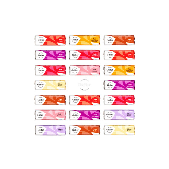 Galler Mini Batons Assortment presentlåda minikakor, 20 st. | Choklad | Kontorsexperten