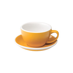 Café Latte-kopp med ett underlägg Loveramics Egg Yellow, 300 ml