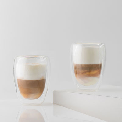 Kavos Draugo latte stiklinė, 310 ml