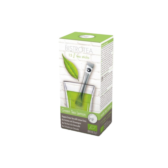 Organic Green Tea Bistro Tea Green Tea Lemon, 15 Pcs.