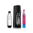 Atnaujintas gazuotų gėrimų gaminimo aparatas SodaStream Terra Black + 2 buteliukai