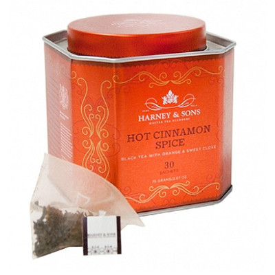 Melnā tēja ar aromātiem Harney&Sons “Hot Cinnamon Spice”, 30 gab.